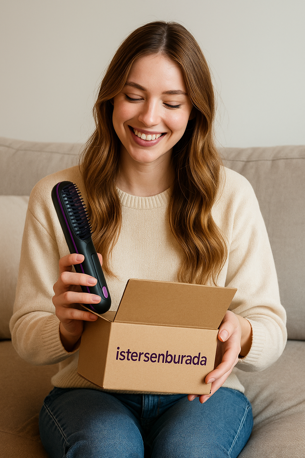 İstersenburada Akıllı Saç Düzleştirici Tarak – GoBrush PRO