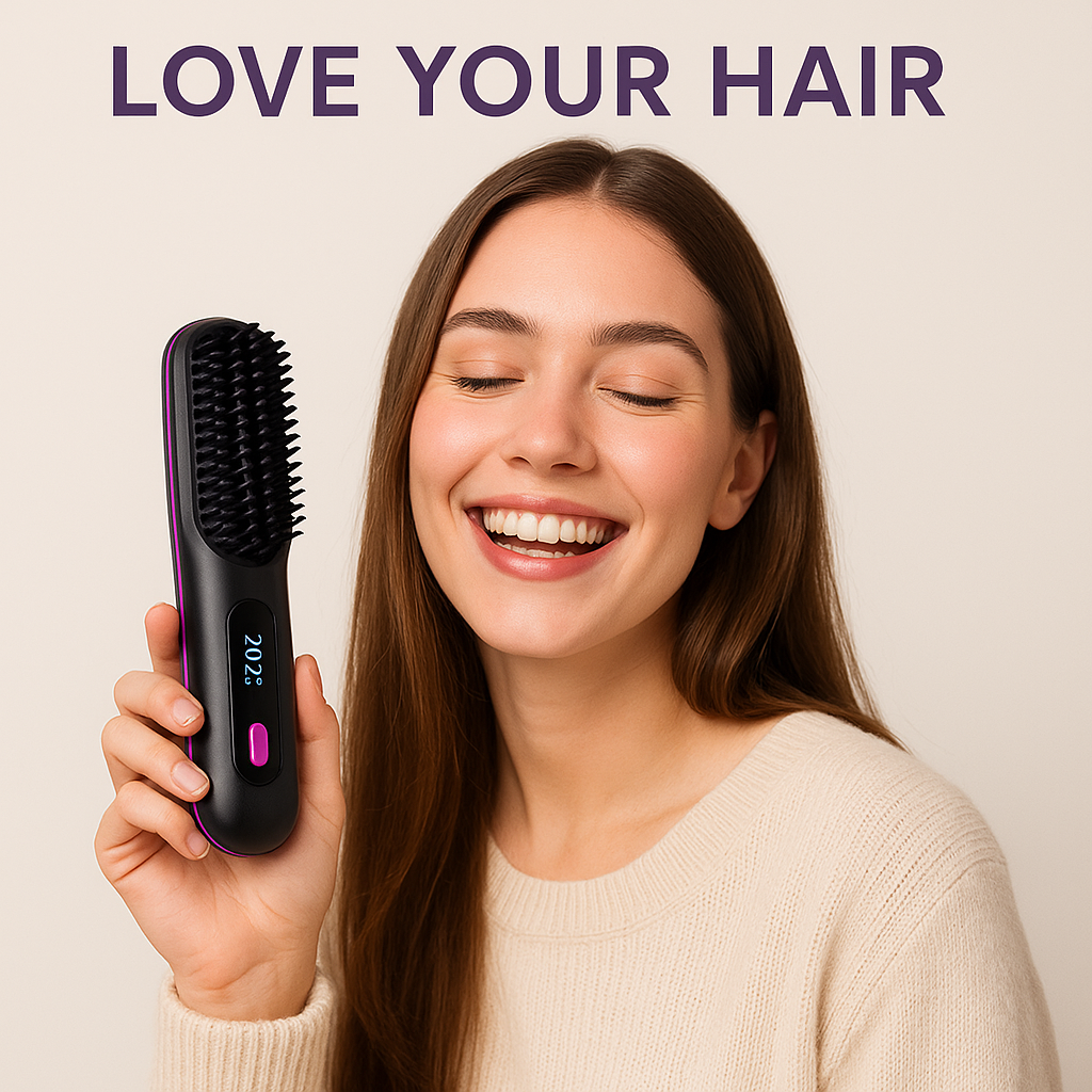 İstersenburada Akıllı Saç Düzleştirici Tarak – GoBrush PRO